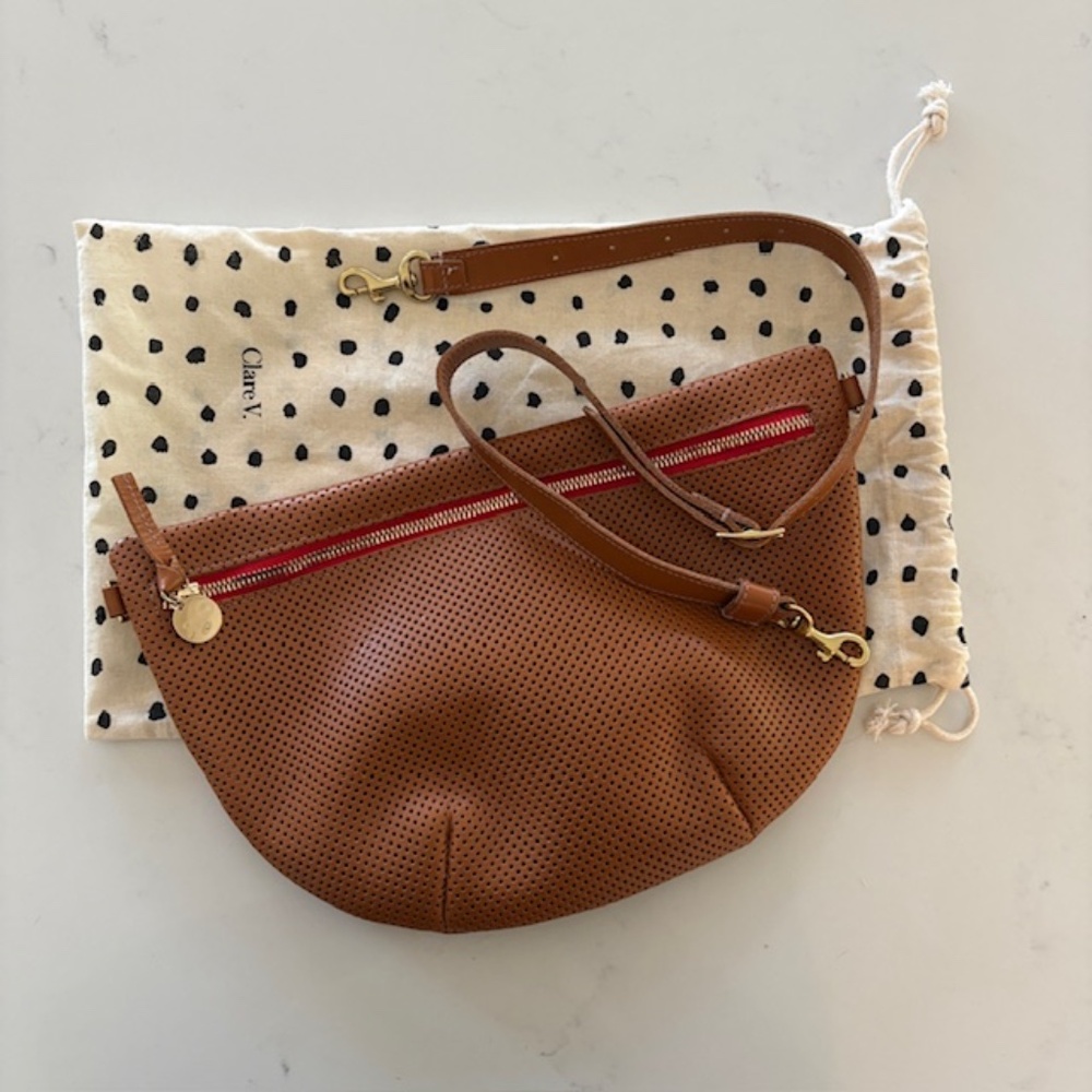 Clare V Grande Fanny Cuoio Perf